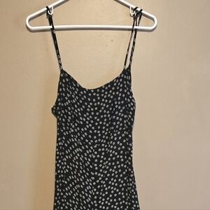 Francesca's Collections Black Daisy Jumpsuit